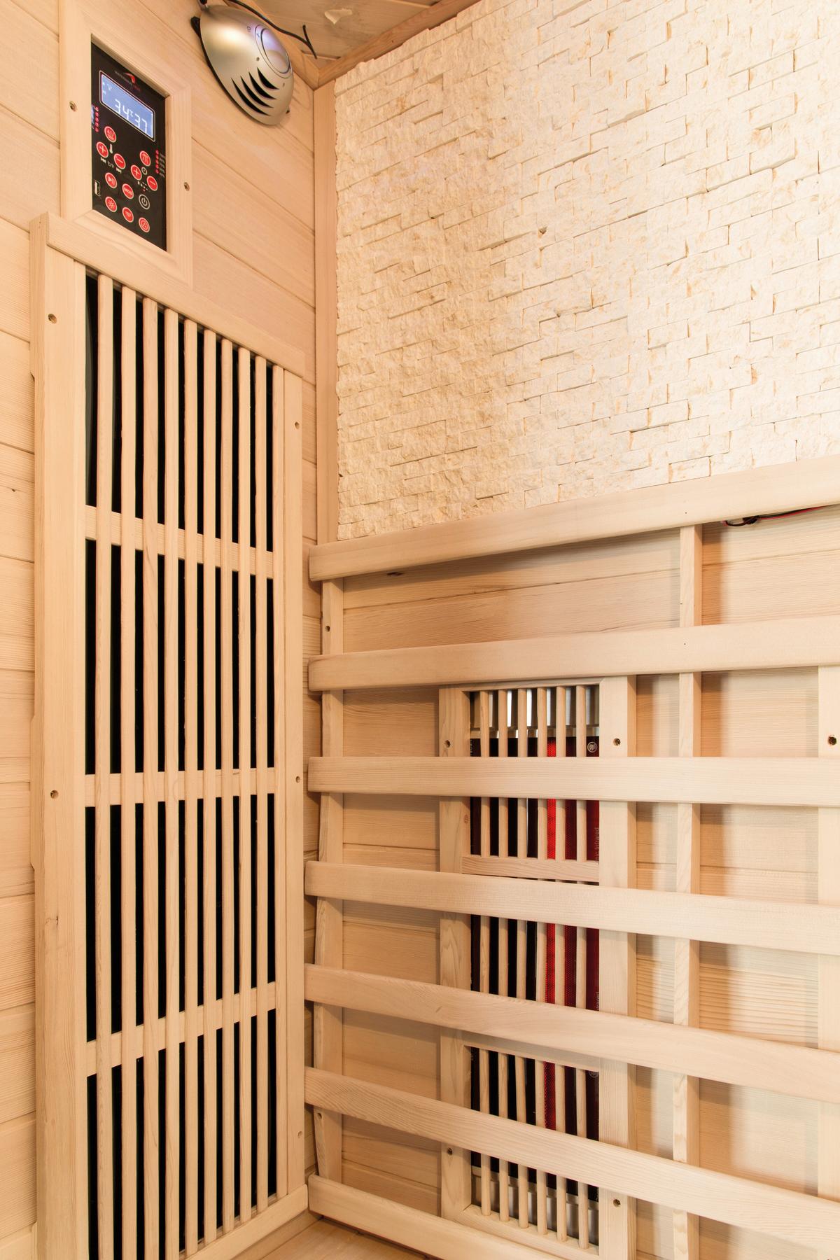 Infrarotkabine 1 Person 90x200x90 cm Stockholm - Naturfarben, MODERN, Holz (90/200/90cm)