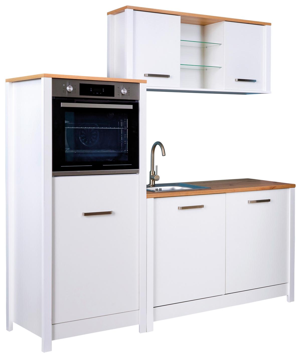 Závesná skrinka SAN SAN - biela/dub artisan, Romantik / Landhaus, kov/kompozitné drevo (130,3/57,5/33cm) - Mömax