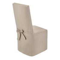 Stuhlhusse Anna Baumwolle Taupe Lbh: 50x48x110 Cm - Taupe, KONVENTIONELL, Textil - Ondega