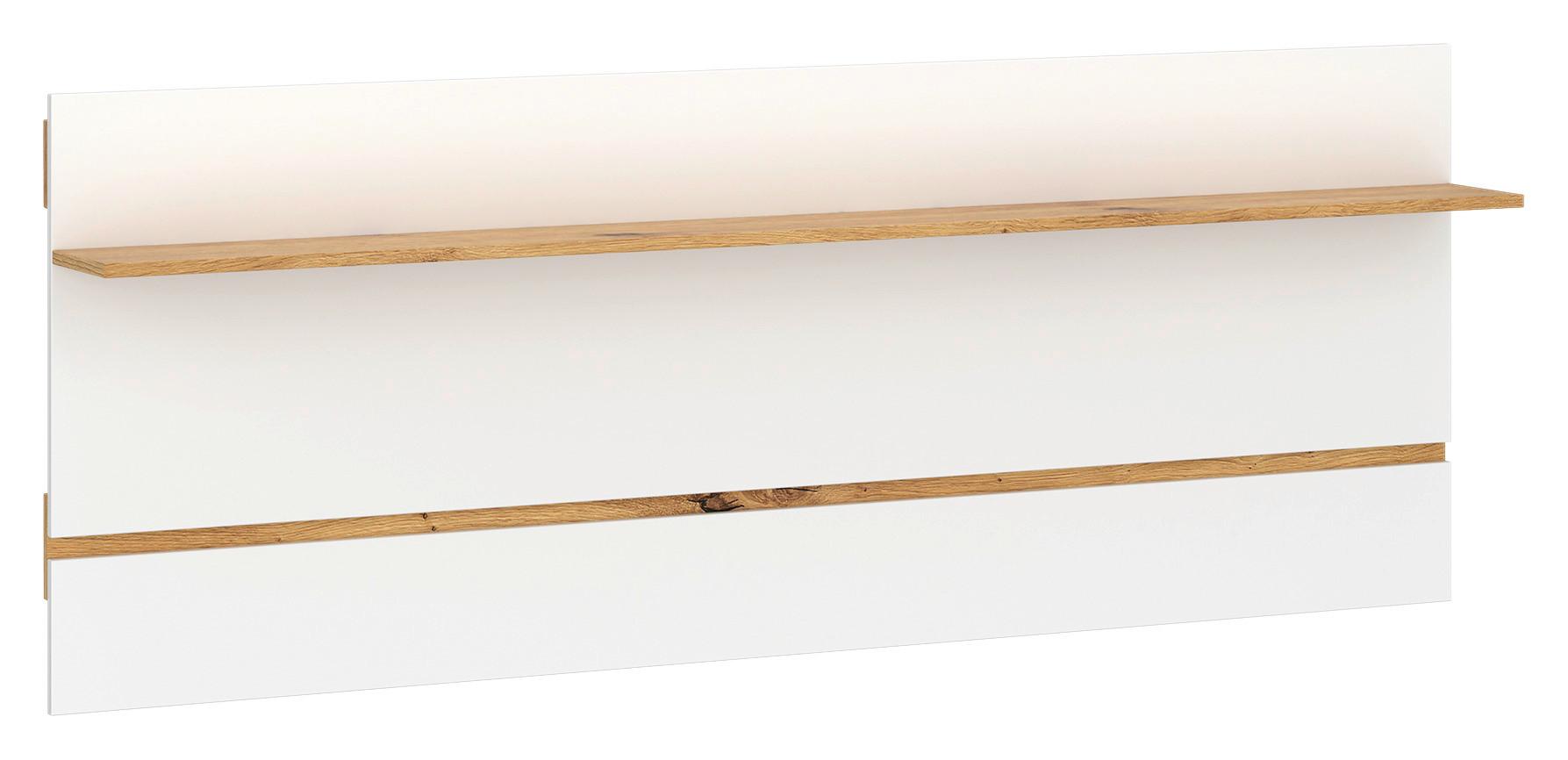 Wandpaneel Foggia Eiche Artisan B: 188,4 Cm - Weiß/Eiche Artisan, Trend, Holzwerkstoff (188,4/70/23,2cm)