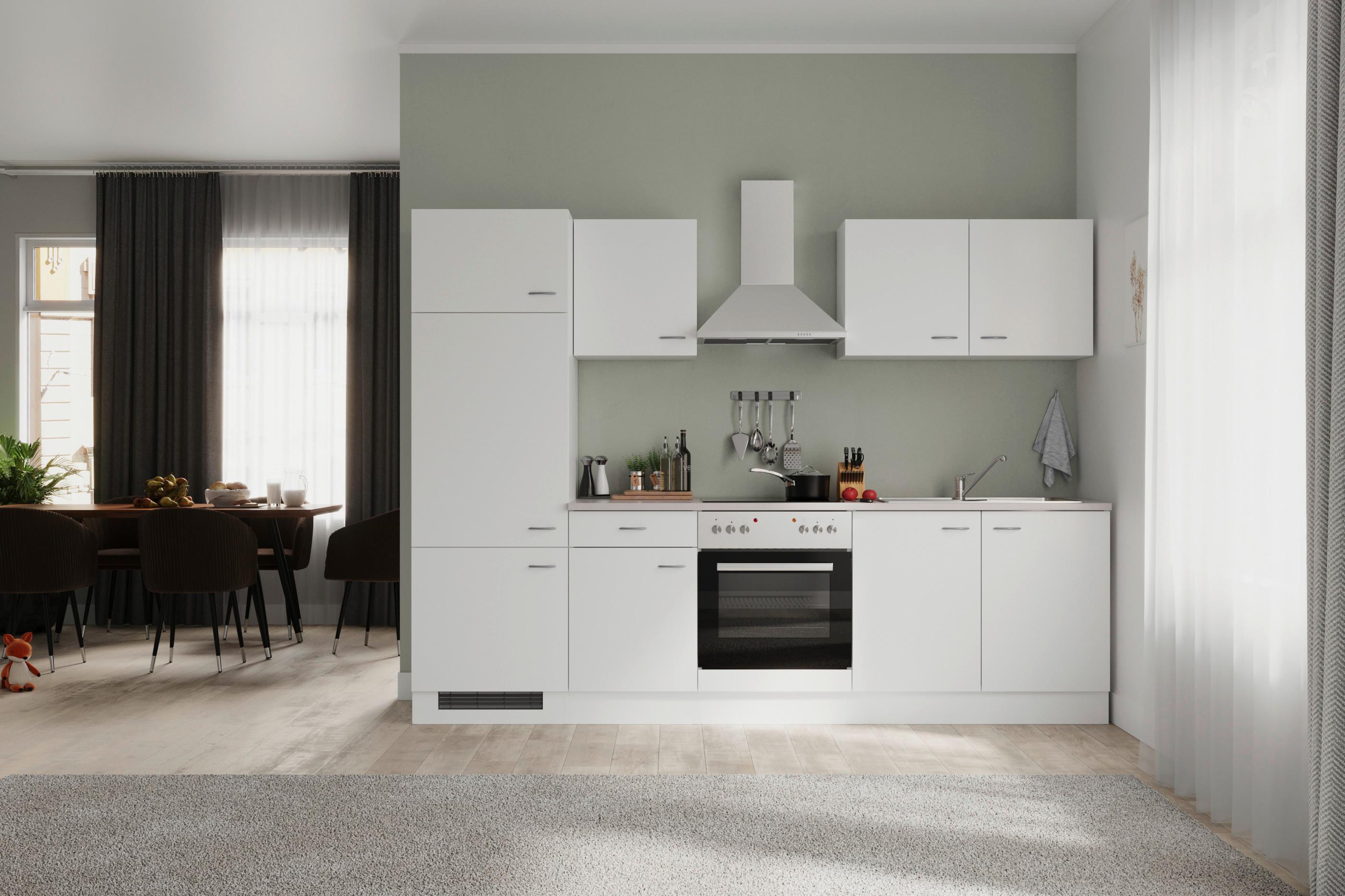 Küchenblock Wito G-270-2207-036 - Hellgrau/Weiß, MODERN, Holzwerkstoff (270cm) - FlexWell