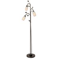 Stehleuchte 40800323 Venezia - Rostfarben/Weiß, KONVENTIONELL, Glas/Metall (45/160cm) - Globo