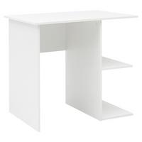 Computertisch mit Ablagefächer B 82cm H 76cm Weiß - Weiß, KONVENTIONELL, Holzwerkstoff (82/60/76cm) - MID.YOU