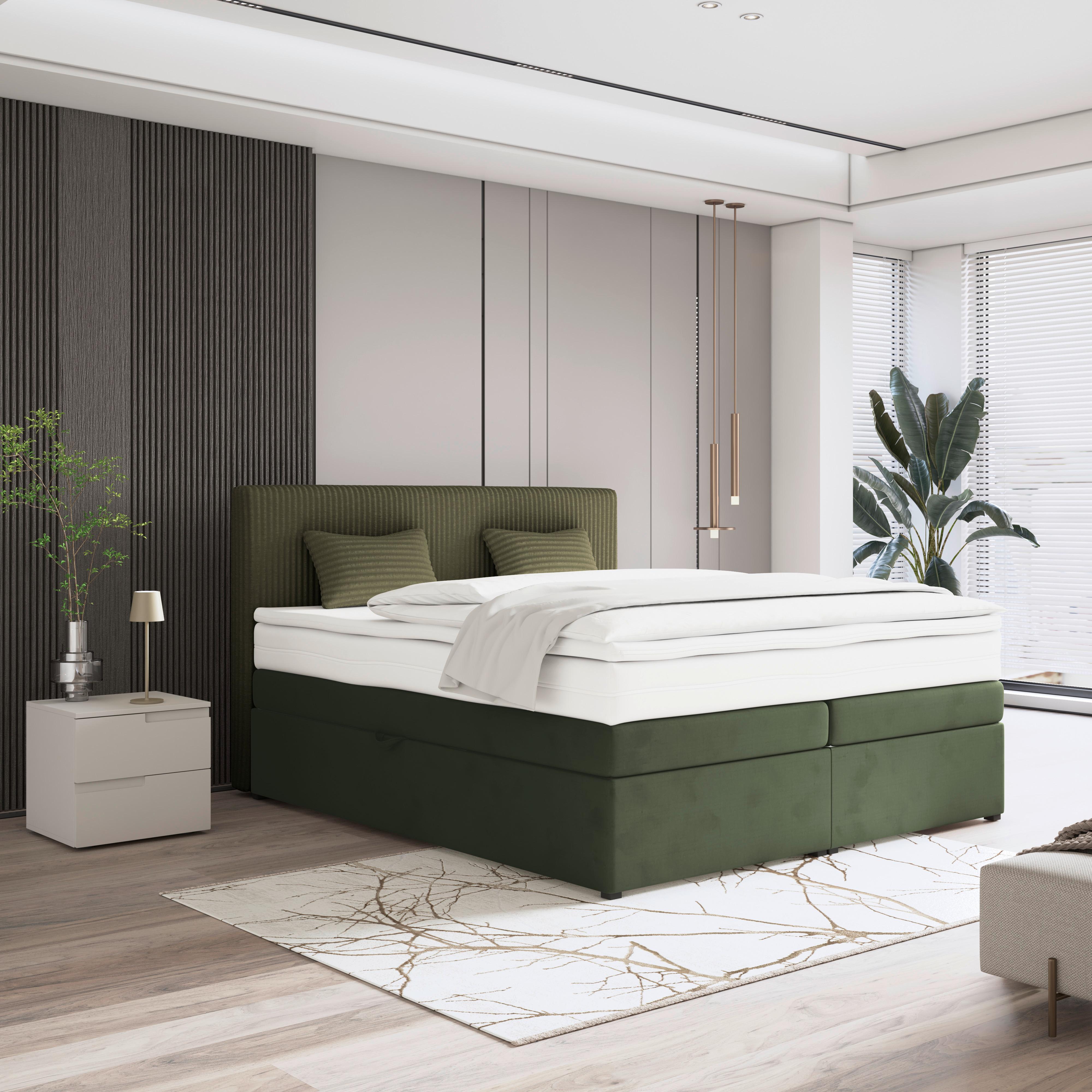 Boxspringbett Mit Topper & Bettkasten 160x200 Rossa