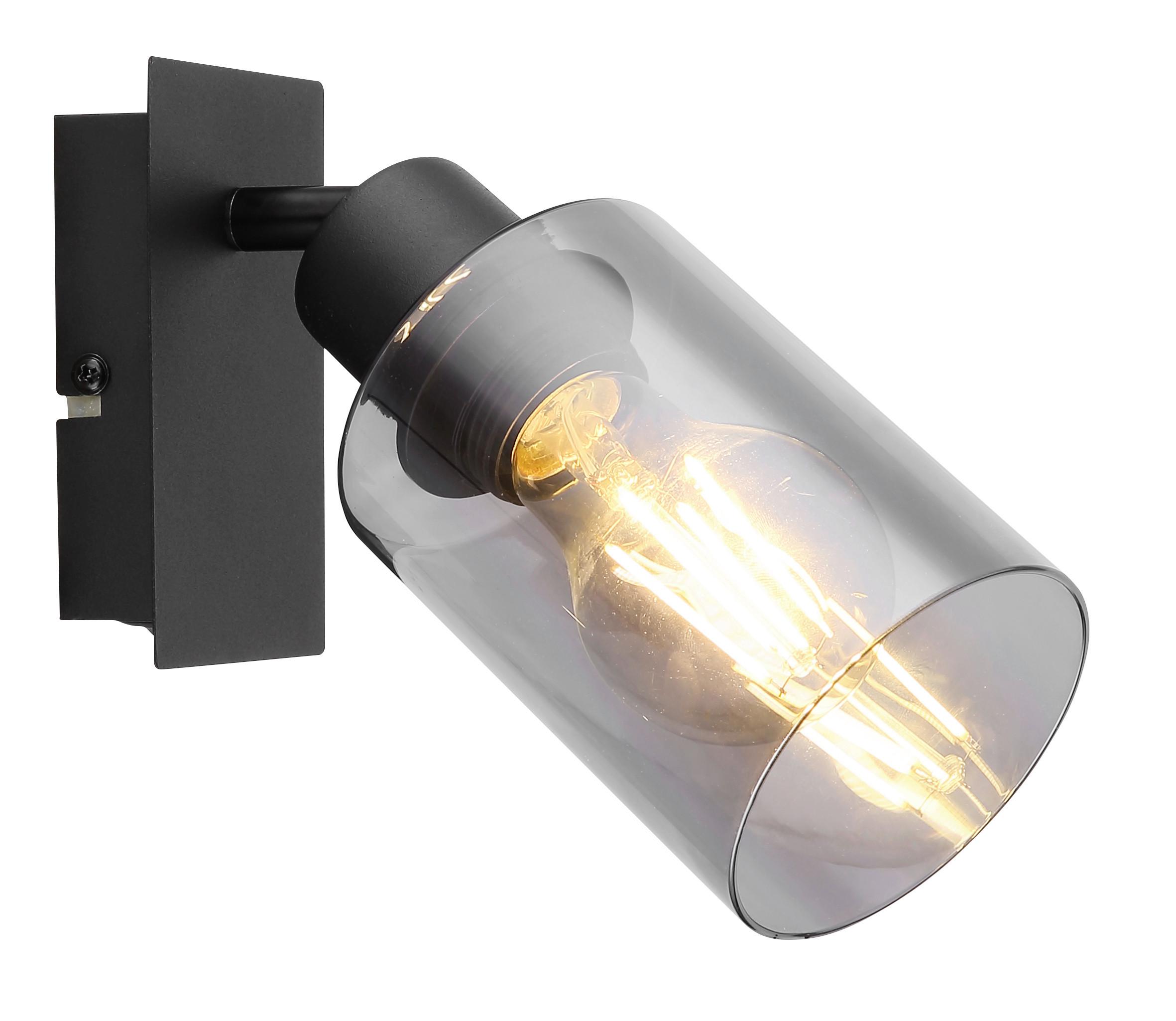 Strahler 15465-1 - Schwarz/Grau, Glas/Metall (9/18/20cm) - Globo