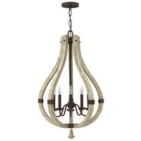 Kronleuchter H: 81,3 cm 5-Flammig - Rostfarben, Natur, Holz/Metall (50.8/81.3cm) - Elstead Lighting