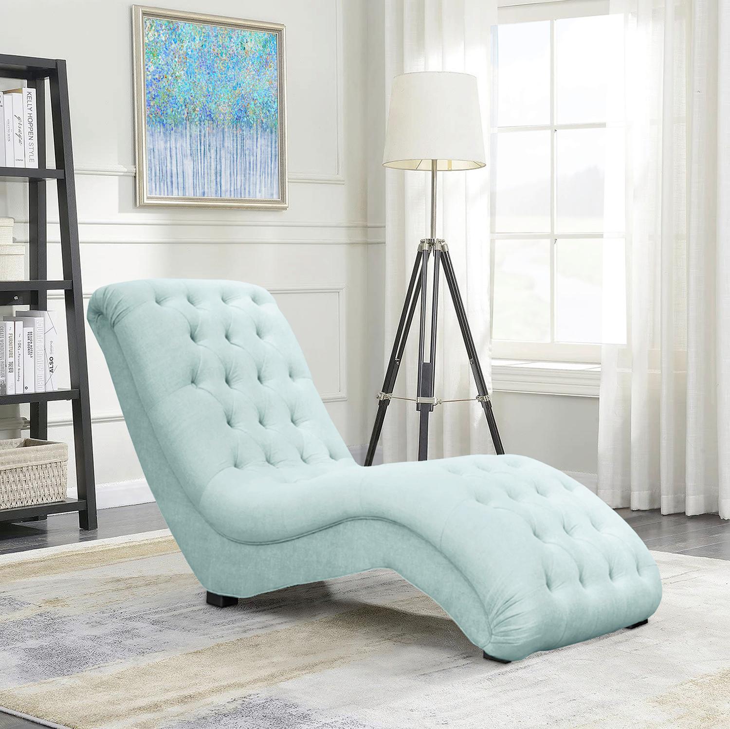 Relaxliege Sofia Pastellblau B: 67 cm - Pastellblau/Schwarz, Design, Textil (67/90/159cm) - P & B