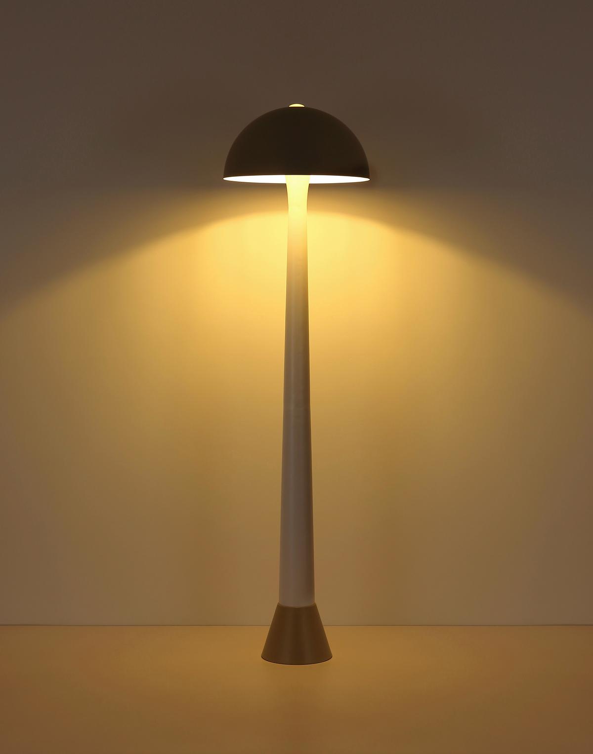 Stehleuchte Exkl. 1xe27, 60w - Sandfarben/Schwarz, Design, Kunststoff/Metall (40/150cm) - Globo