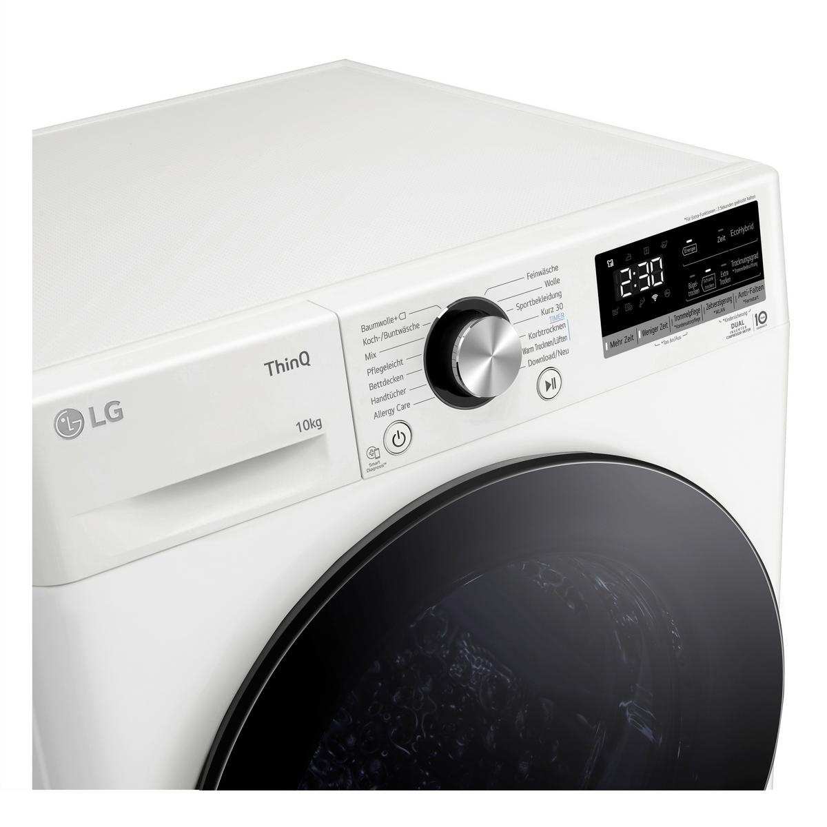 Trockner V9a2xt Weiss - Weiß, Basics, Glas/Kunststoff (60/85/66cm) - LG