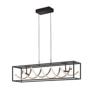LED-Hängeleuchte, 5100lm 61046 Gian - Schwarz, Design, Metall (90/150cm) - Fischer & Honsel