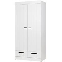 Drehtürenschrank Connect, Weiß B: 94 Cm - Weiß, Design, Holz/Holzwerkstoff (94/195/53cm) - Livetastic