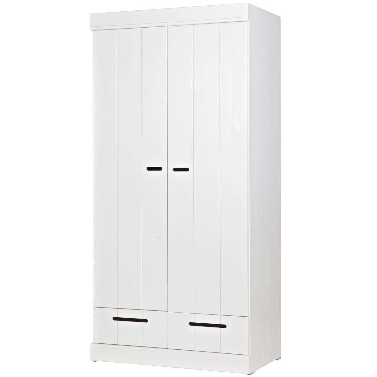 Drehtürenschrank Connect, Weiß B: 94 Cm - Weiß, Design, Holz/Holzwerkstoff (94/195/53cm) - Livetastic