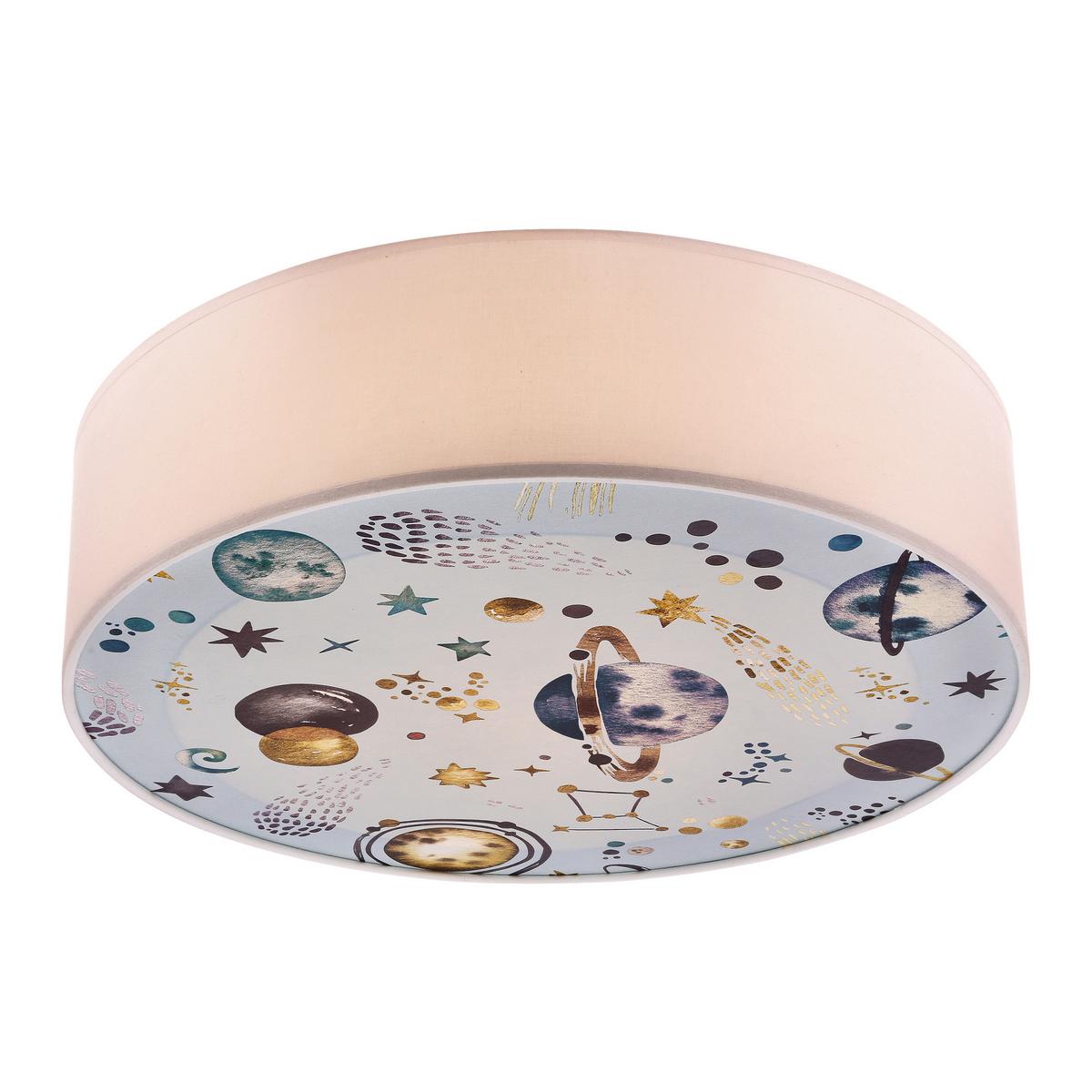 Kinderdeckenleuchte 31-38852 Kiddy Weltraum - Multicolor/Weiß, KONVENTIONELL, Kunststoff/Metall (38/38/14cm)