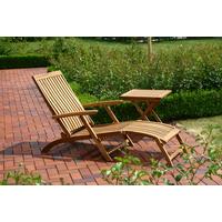 Bäderliege Paleros Echtholz Akazie Verstellbar - Akaziefarben, KONVENTIONELL, Holz (60/90/147cm) - Siena Garden