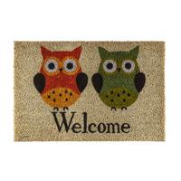 DVEŘNÍ ROHOŽKA Welcome sovy, 40/60cm - přírodní barvy, textil (40/60cm) - Mömax