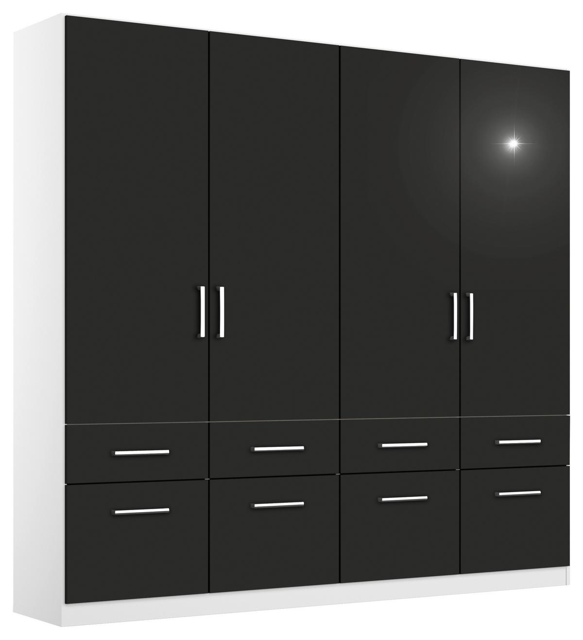 Drehtürenschrank Berlin Weiß/Grau B: 181 cm - Weiß/Grau, MODERN, Holzwerkstoff (181/210/54cm) - Rauch Möbel