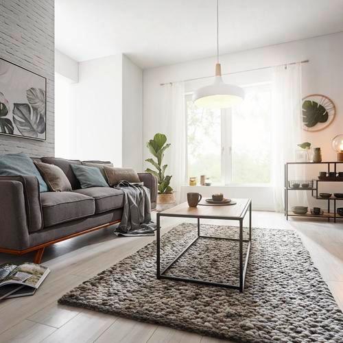 Couchtisch Seaford, Wildeiche/schwarz - Eichefarben/Schwarz, Trend, Holzwerkstoff/Metall (100/50/40cm) - MID.YOU