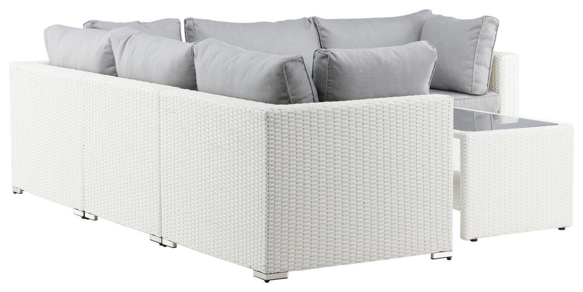 Loungegarnitur Amazon - Hellgrau, KONVENTIONELL, Kunststoff (87/249cm) - Gardenson