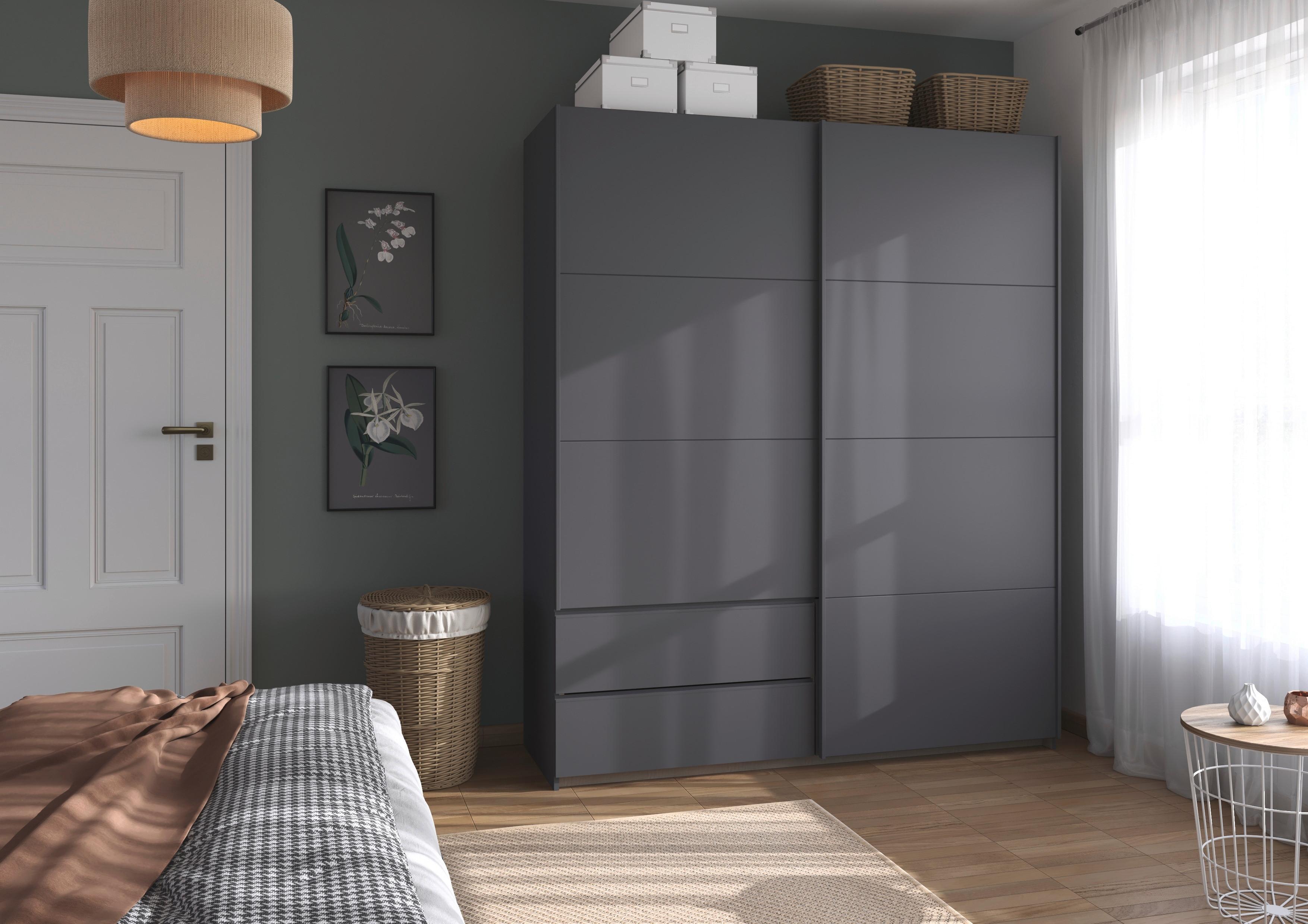 Schwebetürenschrank Stoke Grau B: 175 cm - Grau, MODERN, Holzwerkstoff (175/210/59cm) - Rauch Möbel