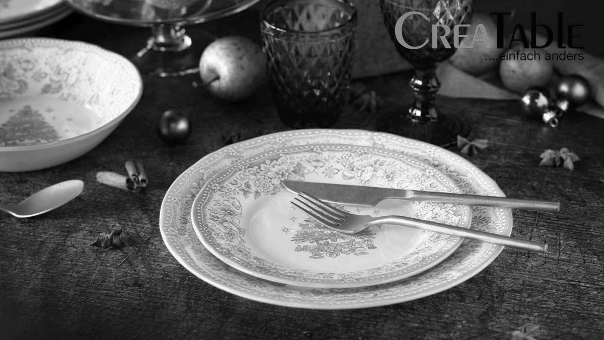 Tafelservice Tannenbaum 12--Teilig., Rot - Rot, Basics, Keramik - Creatable