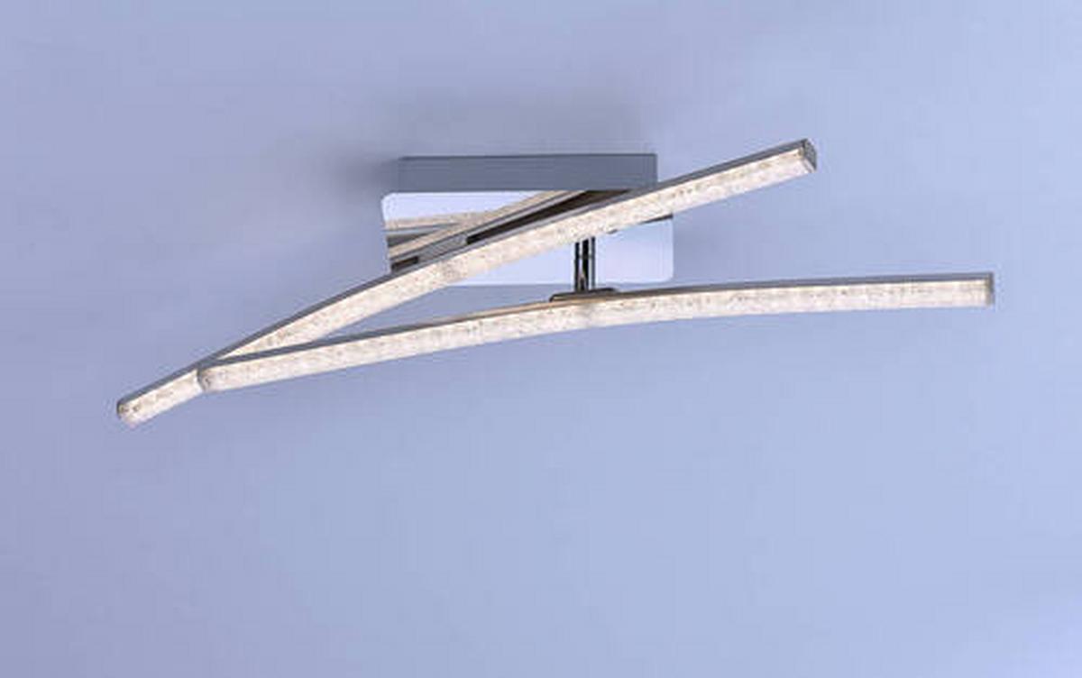 Led-deckenleuchte Simon L: 58 Cm, 2-Flammig - Chromfarben, Design, Metall (58/51/10cm)