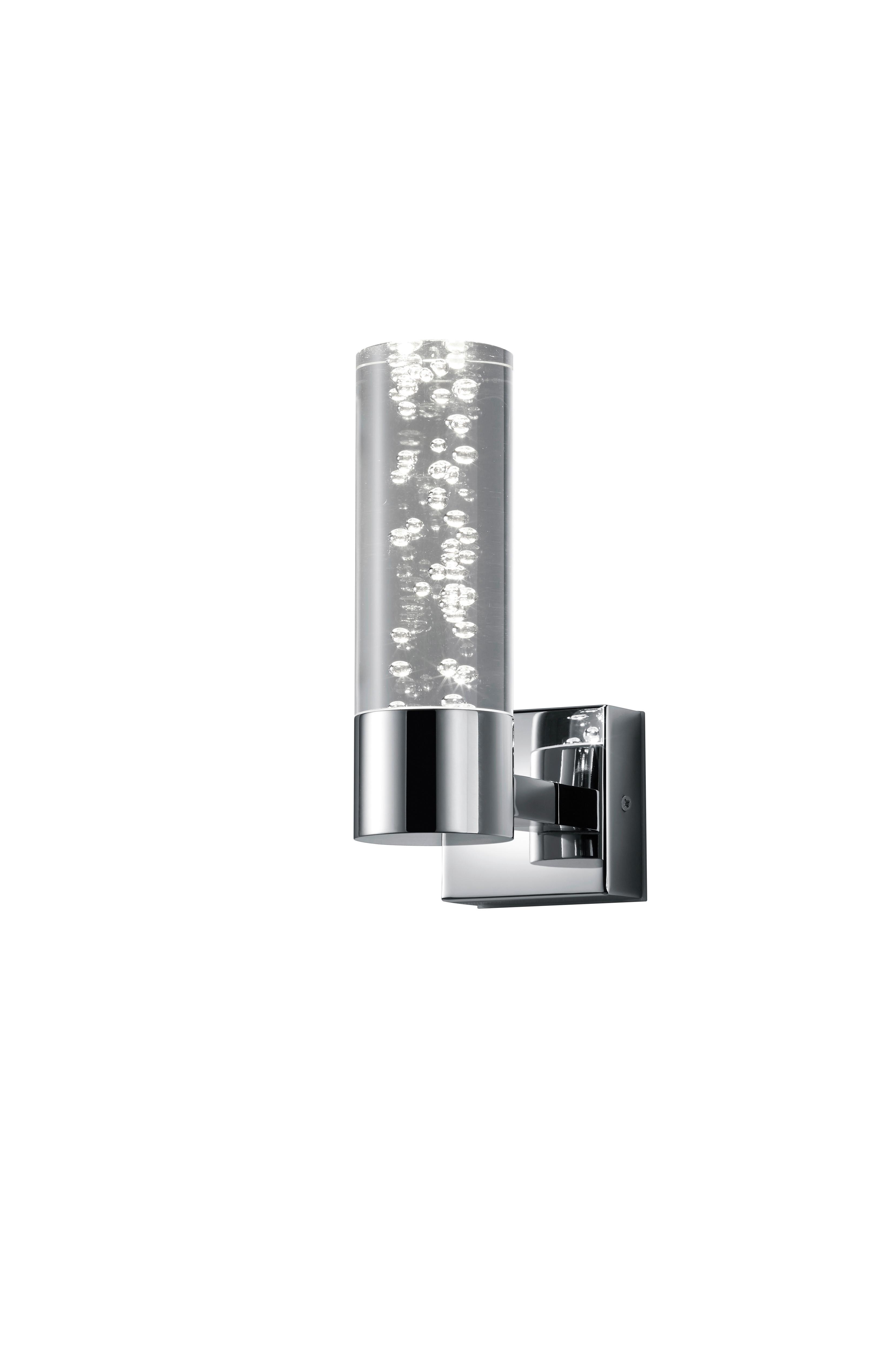 Bad-wandleuchte Bolsa Ip44 Länglich 1-Flammig In Warmweiß - Chromfarben/Klar, Design, Kunststoff/Metall (19,0/7,0/12,0cm) - Trio Leuchten