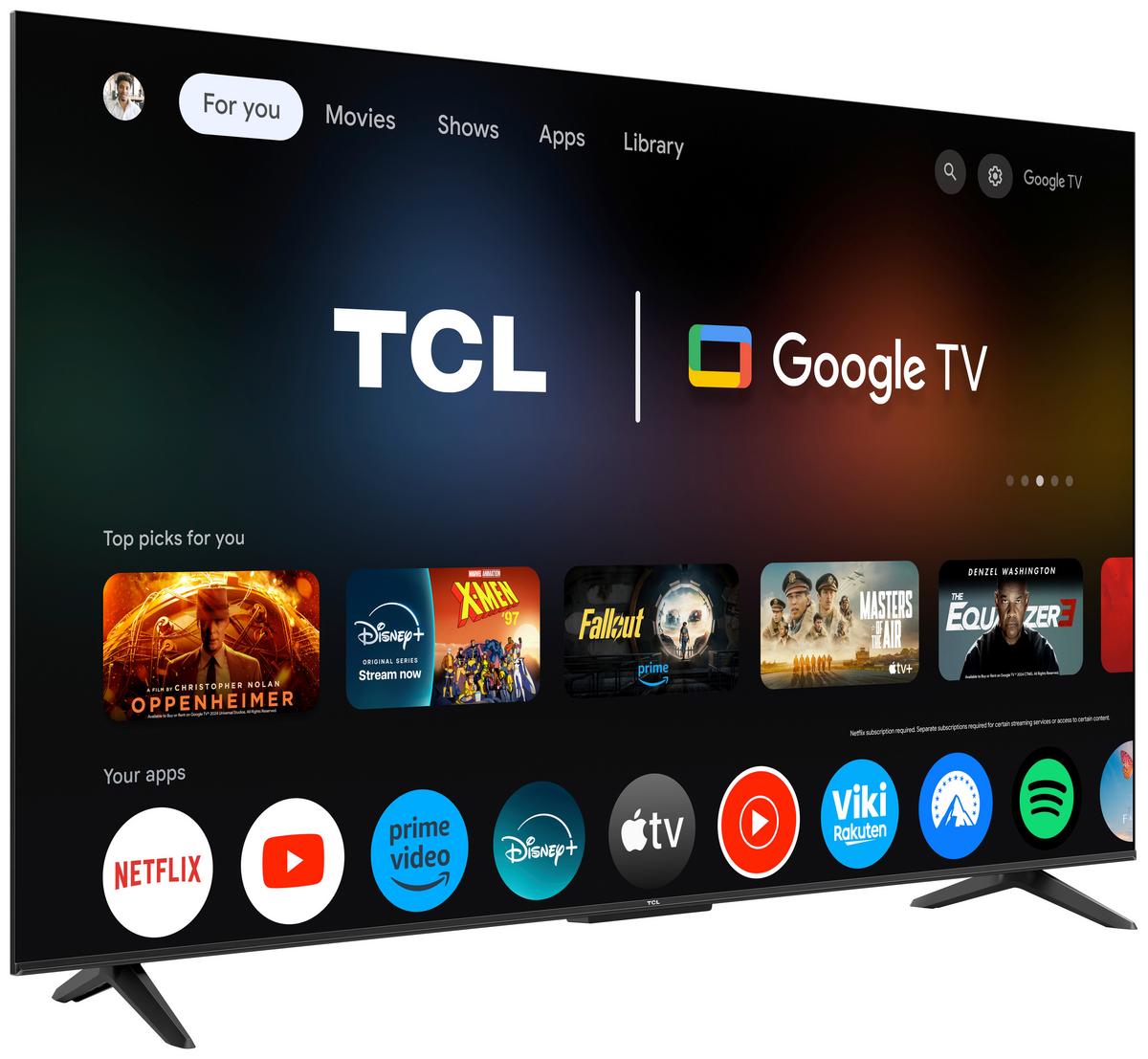 Fernseher Tcl 55 Zoll - Schwarz, Basics, Metall (122,6/75/25,5cm)