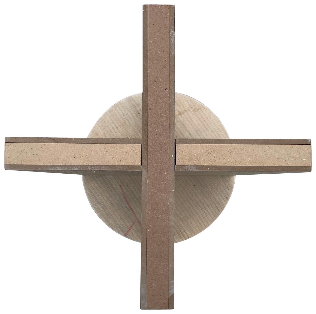 Príručný stolík MATERA p. 34 cm - prírodná farba, Modern, kompozitné drevo/kameň (34/54cm) - Premium Living