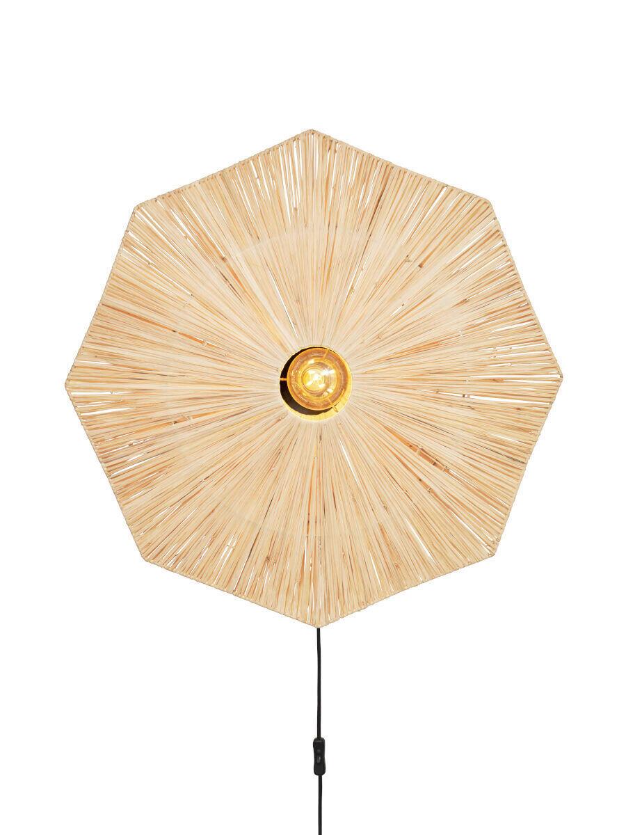 WANDLEUCHTE PANAMA - Hellbraun, Basics, Naturmaterialien (45/7cm) - Good & Mojo