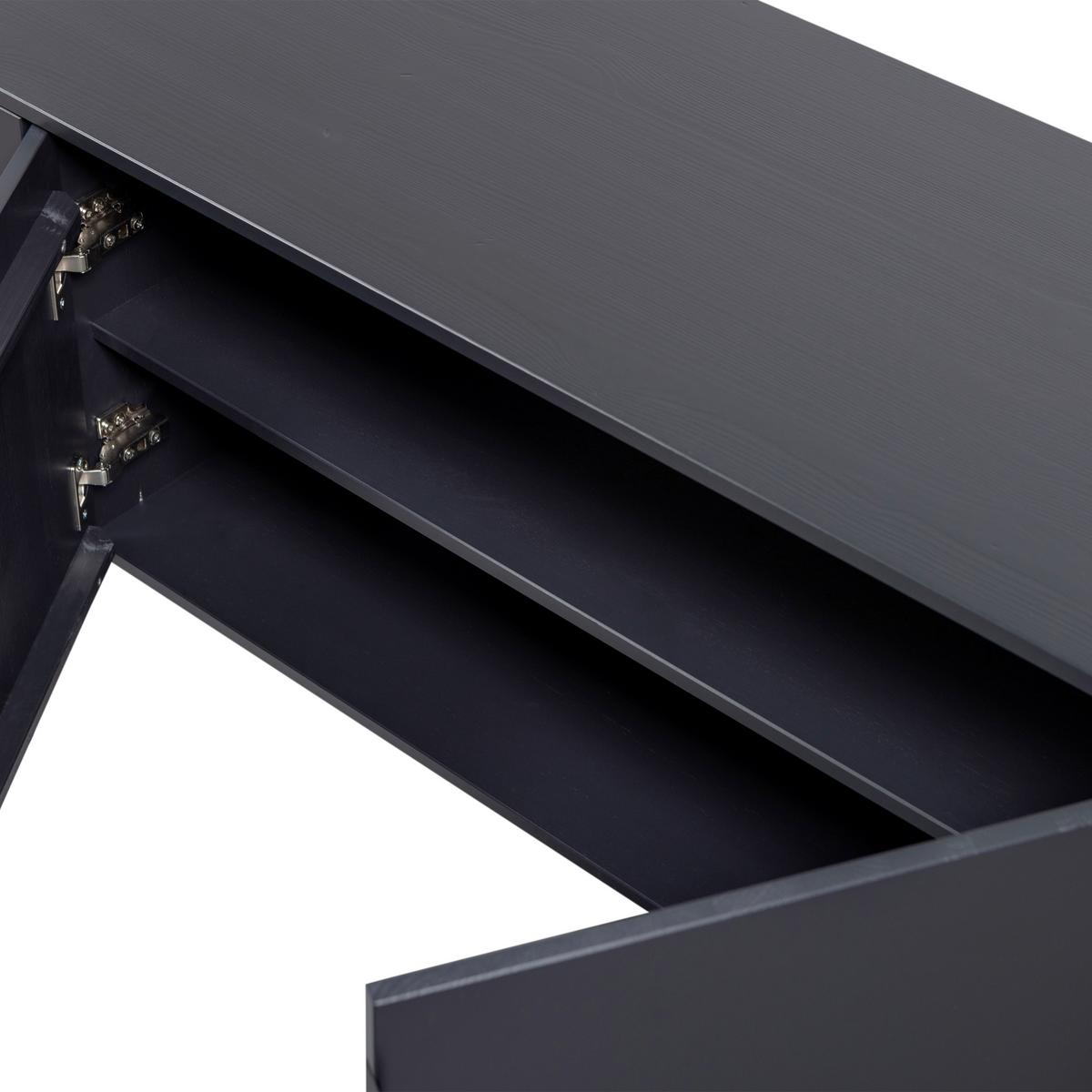 LOWBOARD Gunnar Schwarz B: 154cm - Schwarz, Design, Holz (154/56/44cm) - Livetastic