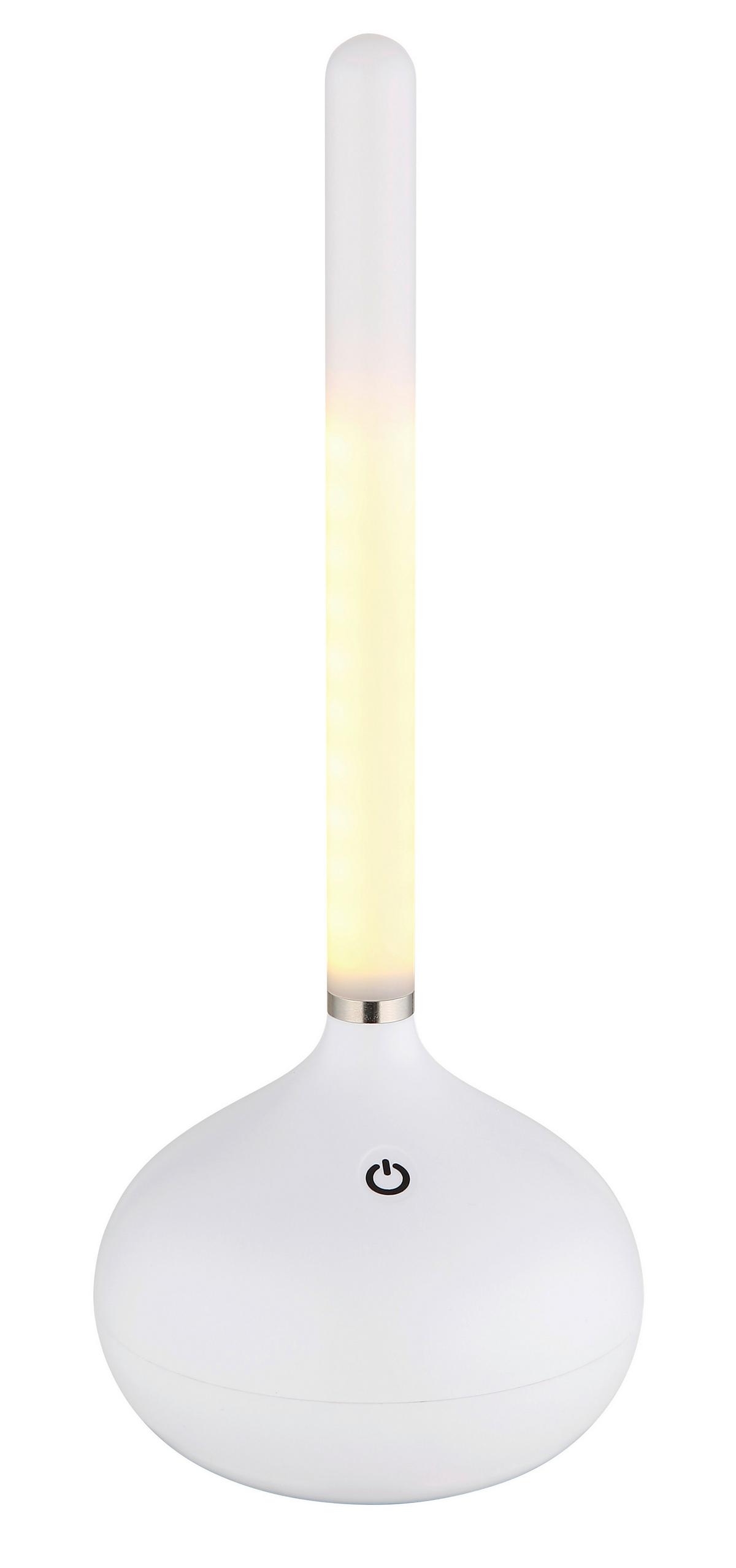Akku-Tischleuchte 28067w Turner - Schwarz/Weiß, Design, Kunststoff (9,6/24,3cm) - Globo