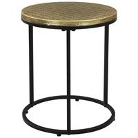Beistelltisch Milan - Messingfarben/Schwarz, MODERN, Metall (36/44/36cm)
