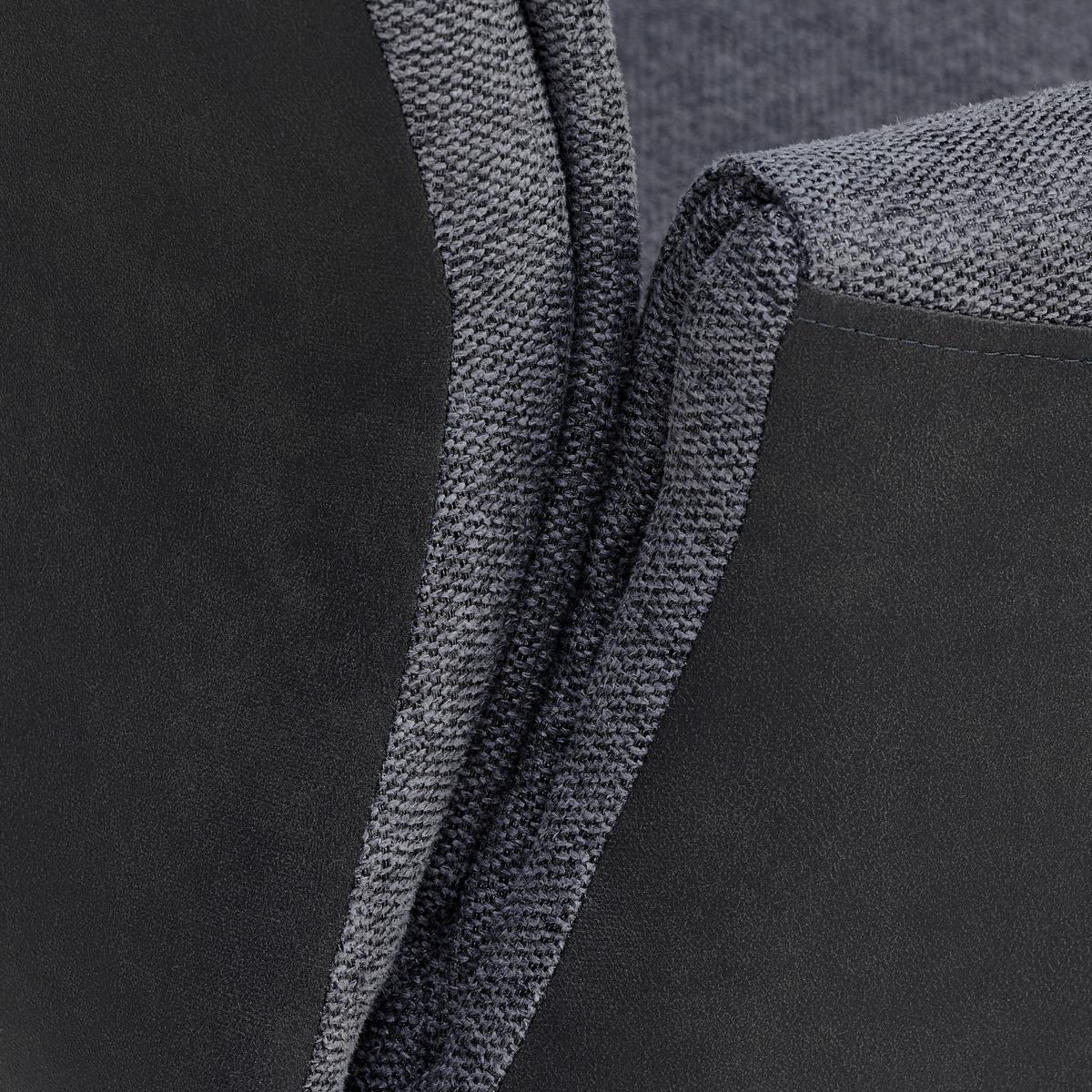 Armlehnstuhl Chantal - Schwarz/Grau, LIFESTYLE, Textil/Metall (58/94/64cm) - MID.YOU