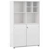 Aktenschrank Set U1000r+u1000st+regal - Weiß, MODERN, Holzwerkstoff (100,1/167,2/41cm) - MID.YOU