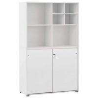Aktenschrank Set U1000r+u1000st+regal - Weiß, MODERN, Holzwerkstoff (100,1/167,2/41cm) - MID.YOU