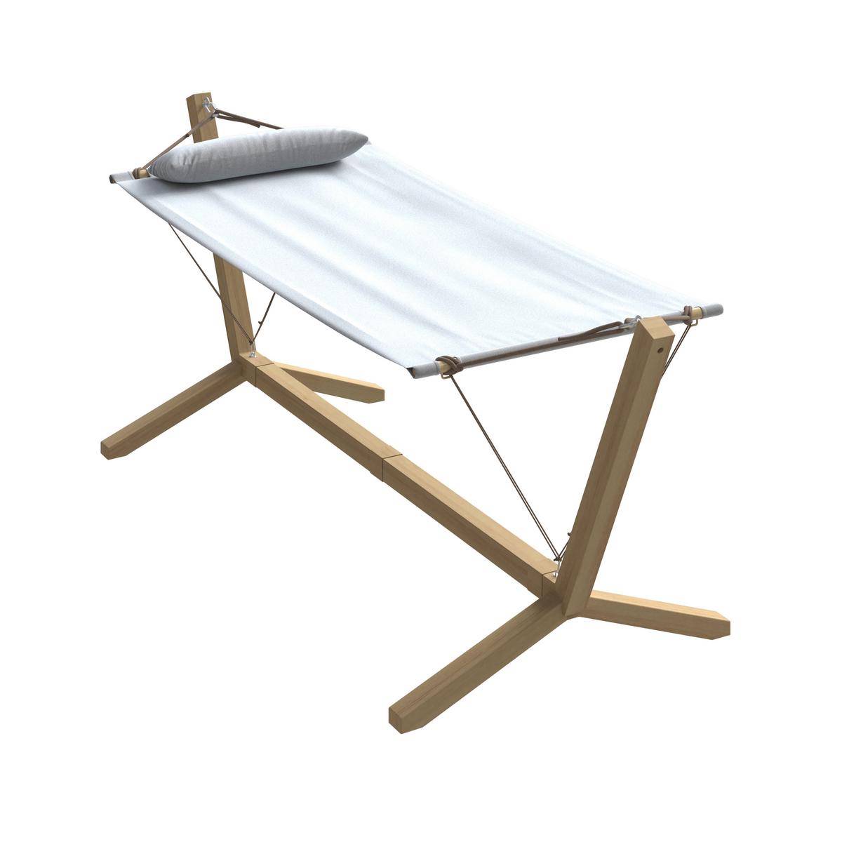 Hängematte Cesena - Gelb/Hellgrau, MODERN, Textil/Metall (296/111/108cm) - Beldano