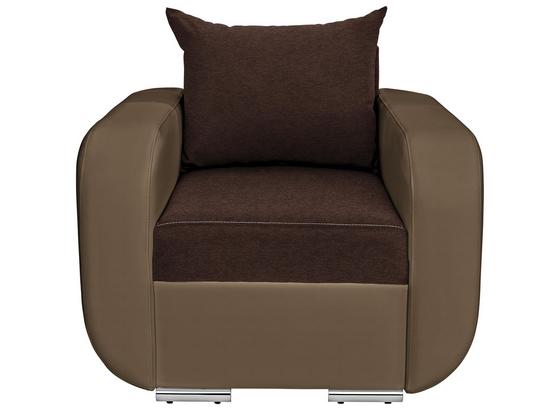 Sessel Faro B: 94cm - Chromfarben/Dunkelbraun, MODERN, Holz/Textil (94/90/92cm) - Ombra Sessel Faro B: 94cm - Chromfarben/Dunkelbraun, MODERN, Holz/Textil (94/90/92cm) - Ombra