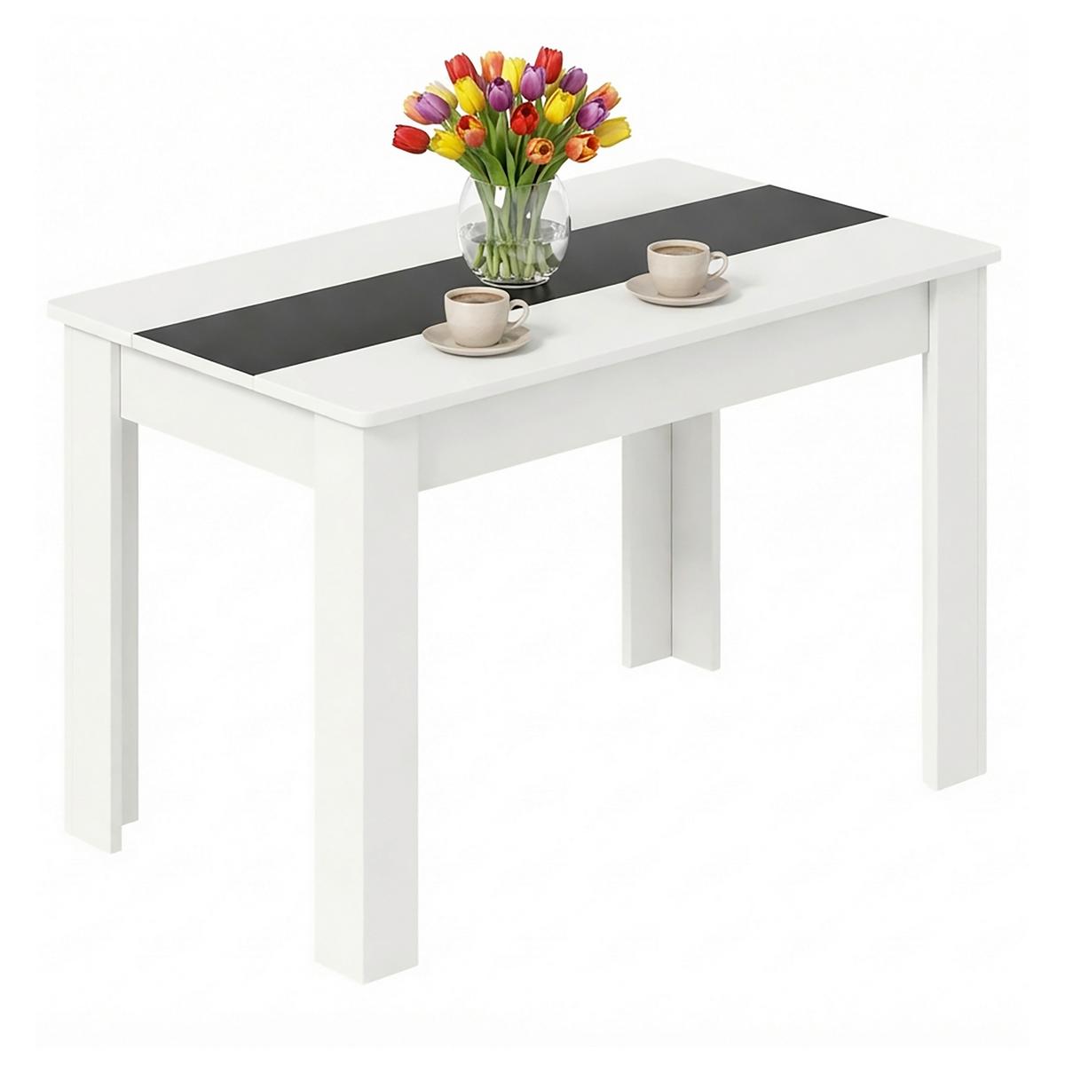 Esstisch Disalo Anthrazit/Weiß L: 115cm - Anthrazit/Weiß, MODERN, Holzwerkstoff (115/80/75cm) - MID.YOU