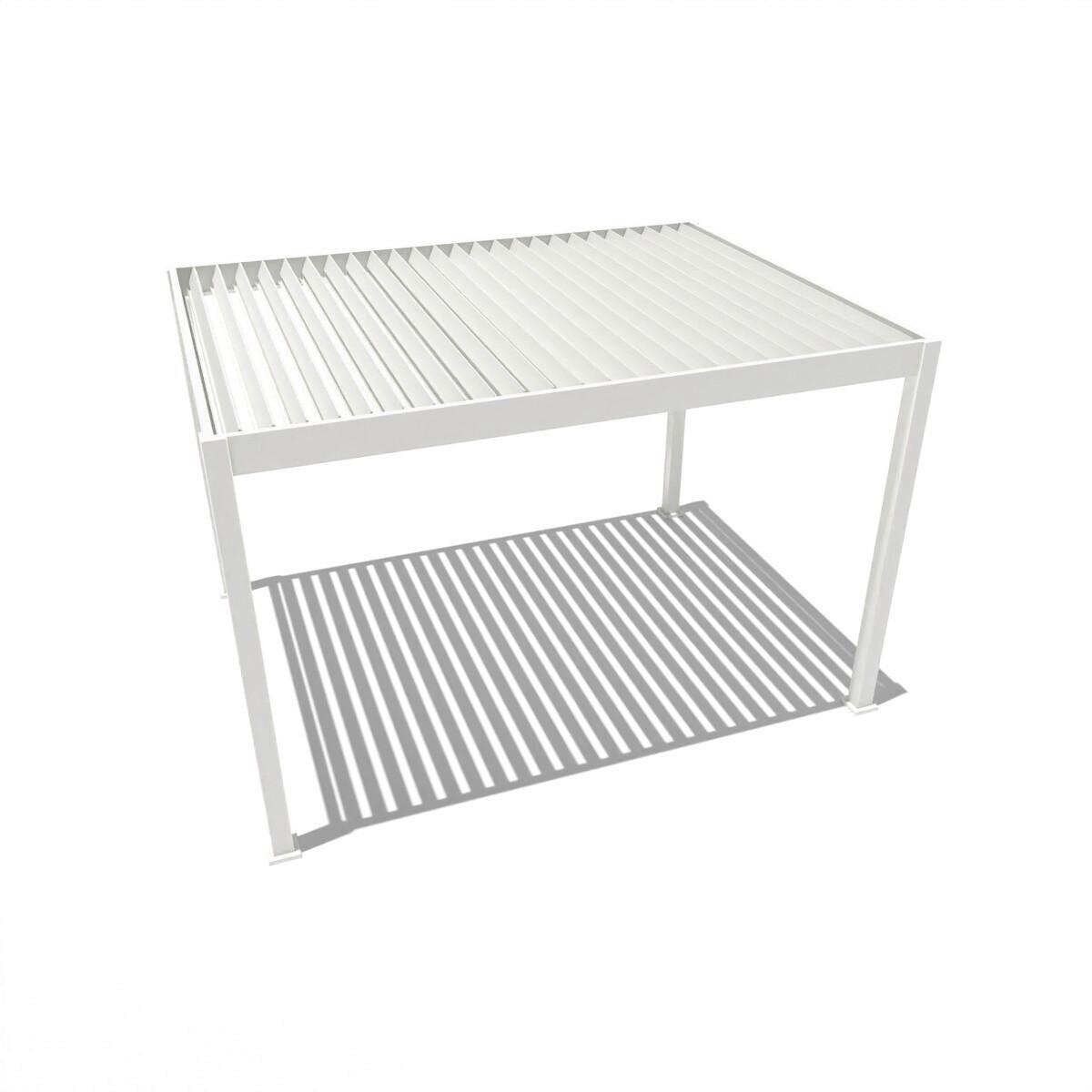 Pergola 300x400 Cm Wetterbeständig, Weiß - Weiß Hochglanz, Basics, Metall (300/255/400cm)