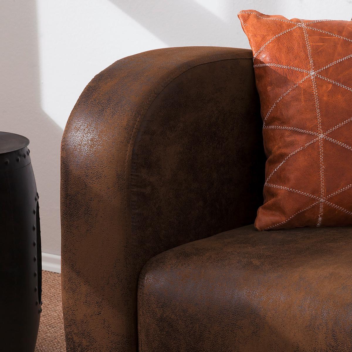 3-sitzer-sofa Antis Braun B: 190 Cm - Dunkelbraun/Braun, Design, Textil (190/80/89cm) - Livetastic