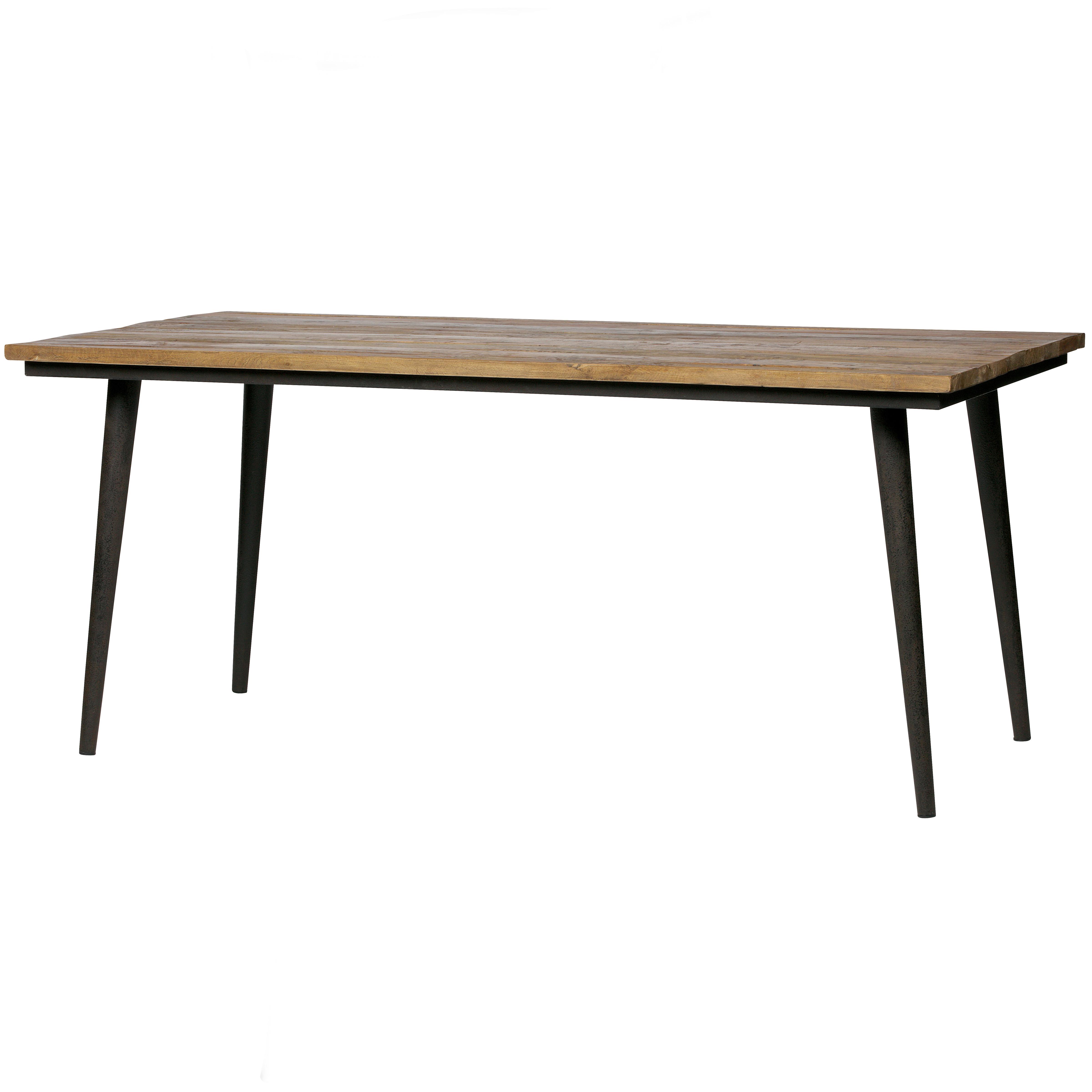 Esstisch Guild Schwarz/Naturfarben B: 220cm - Schwarz/Naturfarben, MODERN, Holz/Metall (220/90/75cm) - Livetastic