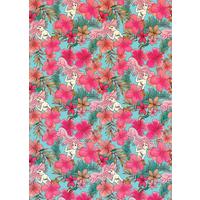 Fototapete Ariel - Pink Flower - Multicolor, Trend, Textil (200/280cm)