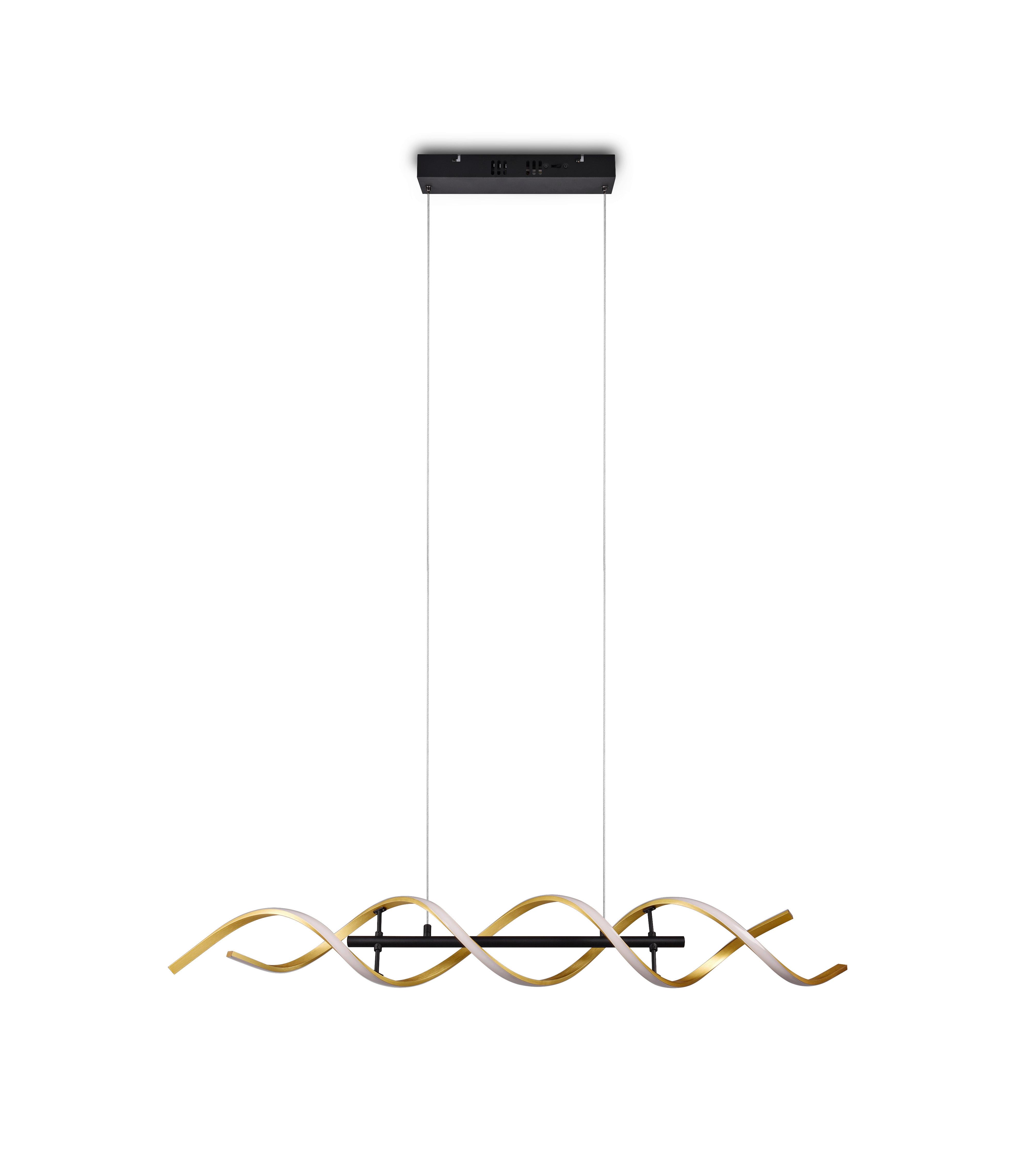 Led-hängeleuchte 341810208 Sequence - Goldfarben/Alufarben, Design, Metall (104,5/16/150cm) - Trio Leuchten