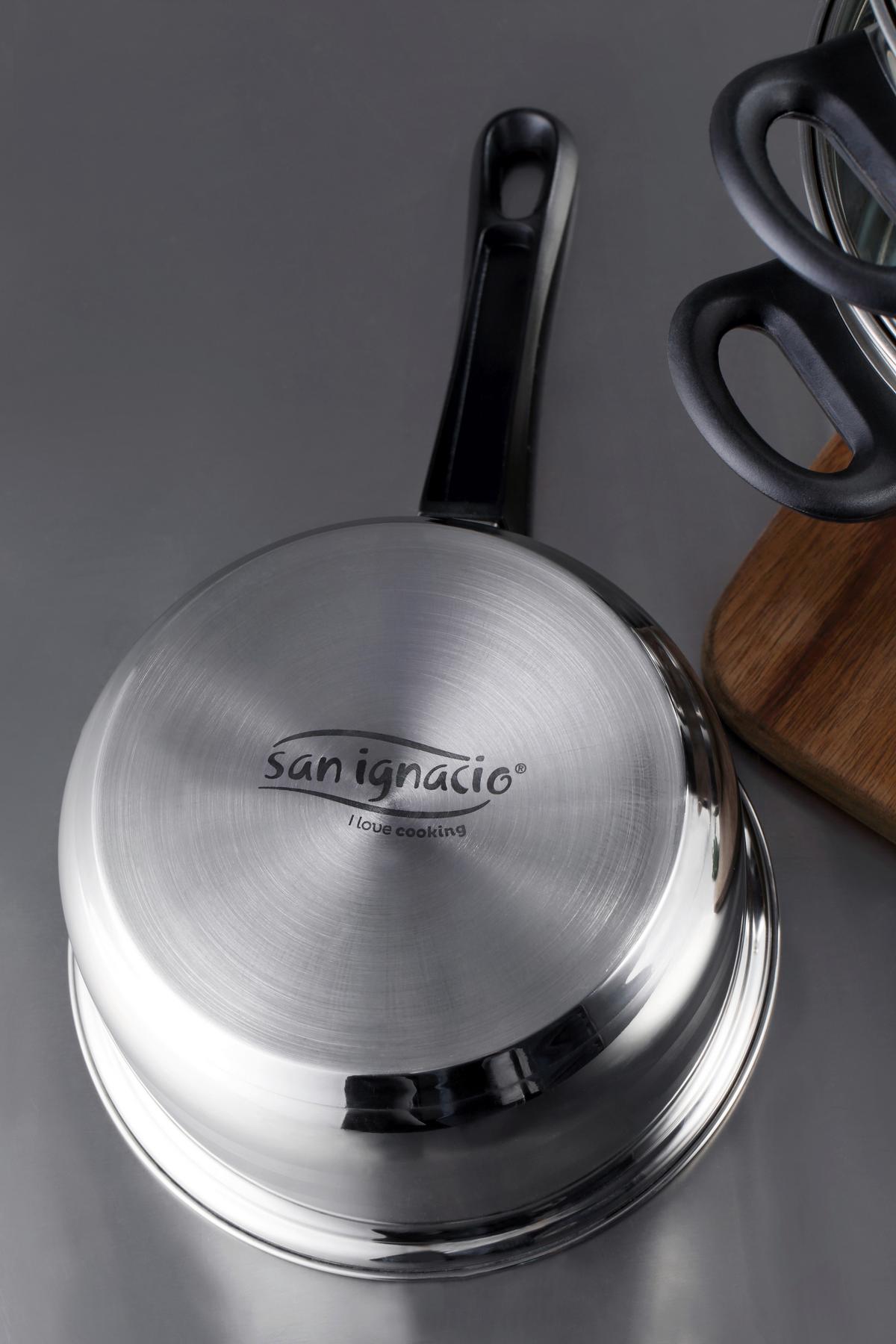 Sada hrnců Berta, 5-dílný set - čiré/barvy nerez oceli, Konvenční, kov/sklo - Based