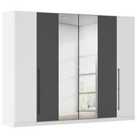 Kleiderschrank Safari B: 271 cm - Weiß/Grau, KONVENTIONELL, Holzwerkstoff (271/229/54cm)