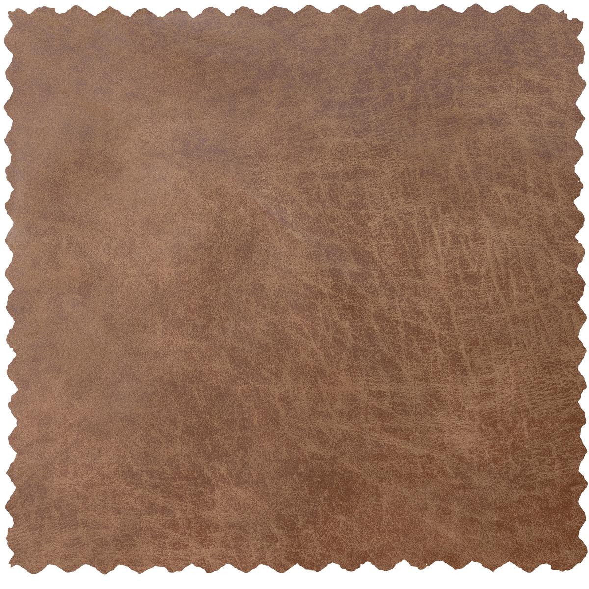 Ecksofa Rodeo Cognac S: 213x266cm - Cognac/Schwarz, Design, Leder/Textil (213/266cm) - Livetastic