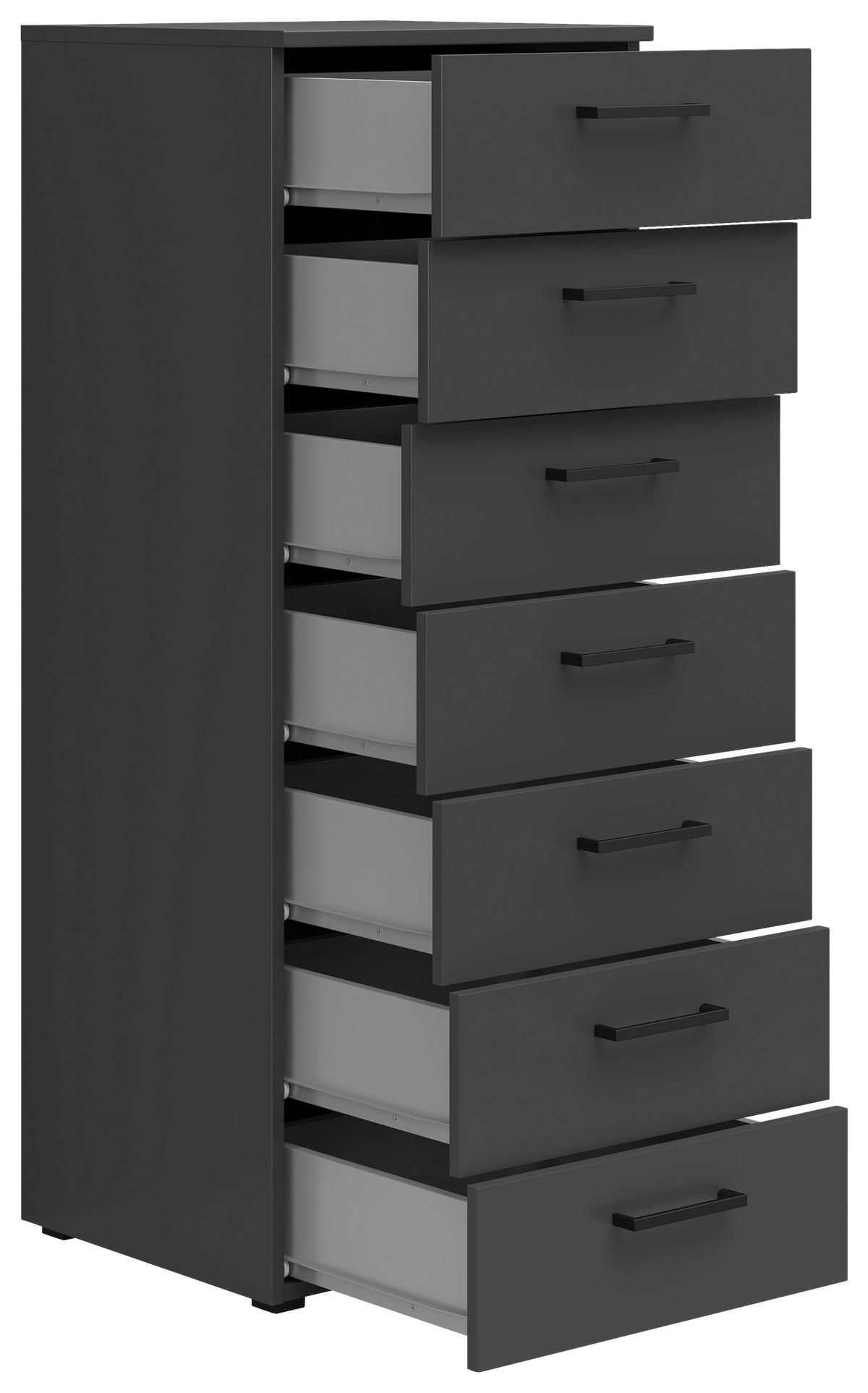 Komód Multistauraum - grafitszürke, Modern, faalapú anyag (45/115/40cm) - Carryhome