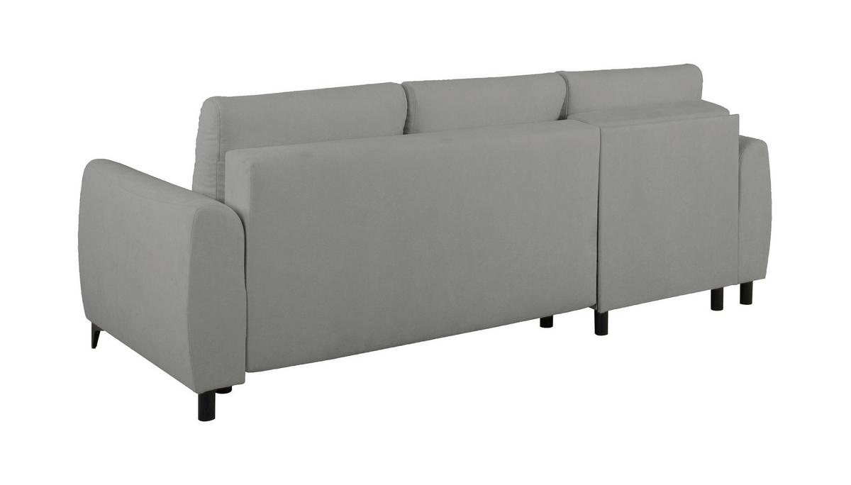 Ecksofa Moli, Grau S: 236x148 cm - Schwarz/Grau, Design, Textil (236/148cm) - MID.YOU