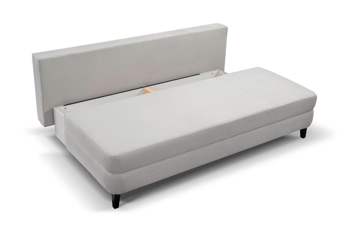 Schlafsofa Sorto Hellgrau B: 200cm - Hellgrau/Schwarz, Basics, Holz/Textil (200/91/100cm) - MID.YOU