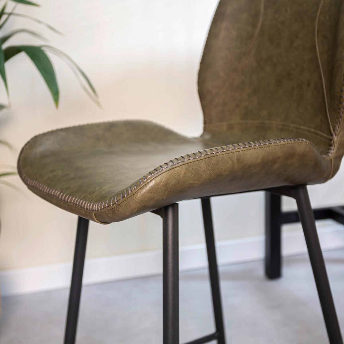 Barhocker-Set Barron - Schwarz/Grün, KONVENTIONELL, Kunststoff/Textil (47/99/55cm) - MID.YOU